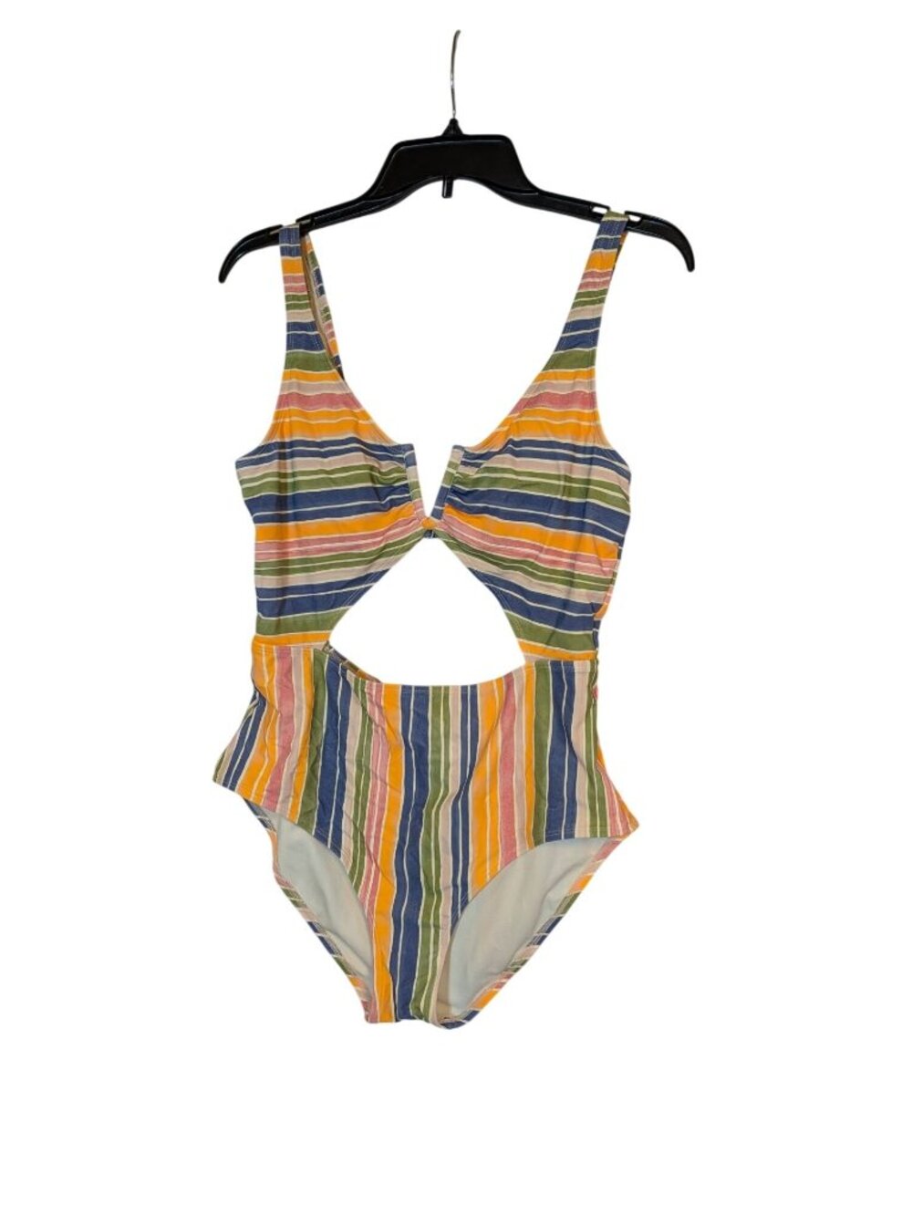Striped Cutout One-Piece Swimsuit True Craft XL Multicolor Summer Swimwear